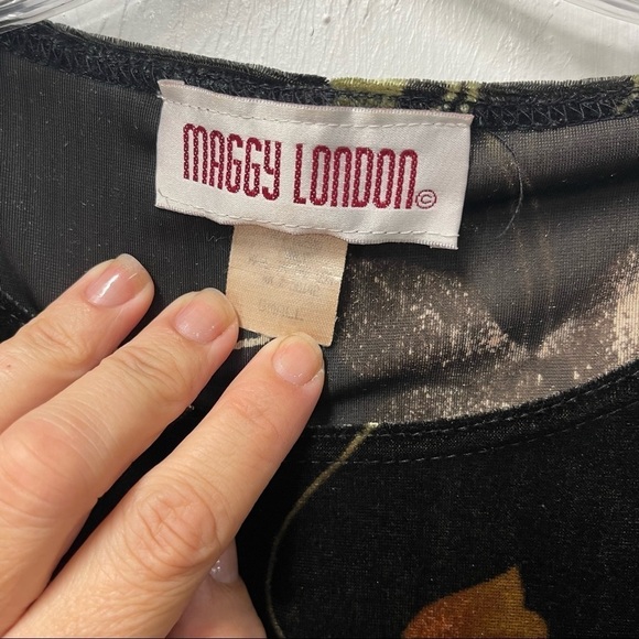 Vintage Maggy London Velvet Dress S - Picture 3 of 4